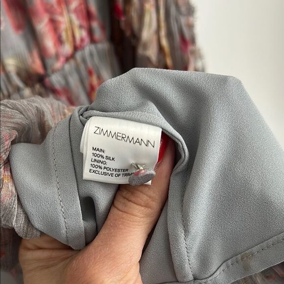 Zimmermann silk Floral Long Sleeve Romper - Picture 6 of 6